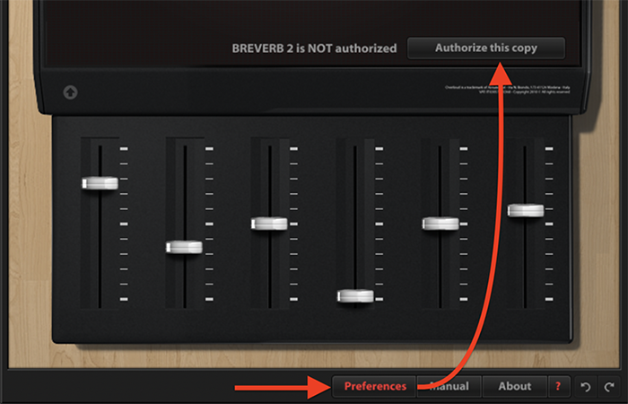 breverb 2 click preference and authorise this copy