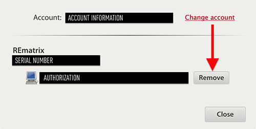 rematrix remove authorization