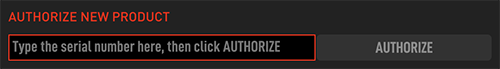 th-u type the serial number and click authorize